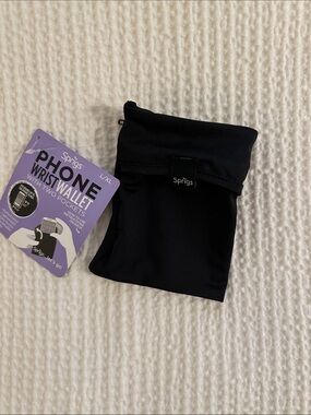 Sprigs Black Phone Wrist Wallet - L/XL